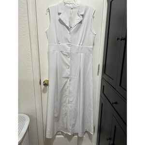 White Vintage Style Dress Button Front New NWT Size XL